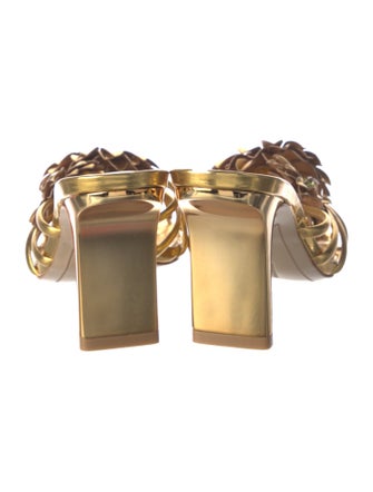 Sophia Webster Leather Crystal Embellishments Slides