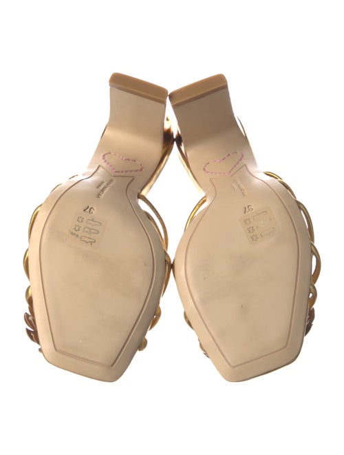 Sophia Webster Leather Crystal Embellishments Slides