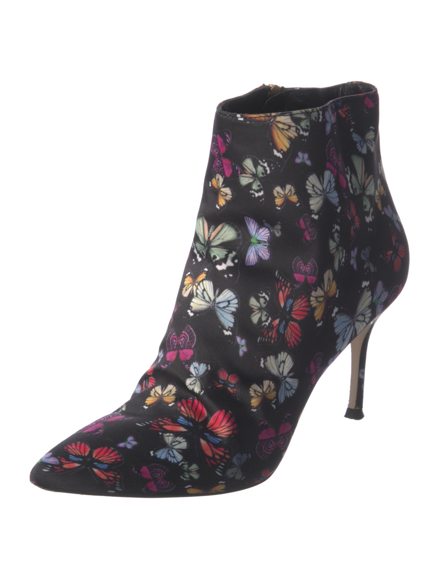 Sophia Webster Satin Printed Lace-Up Boots
