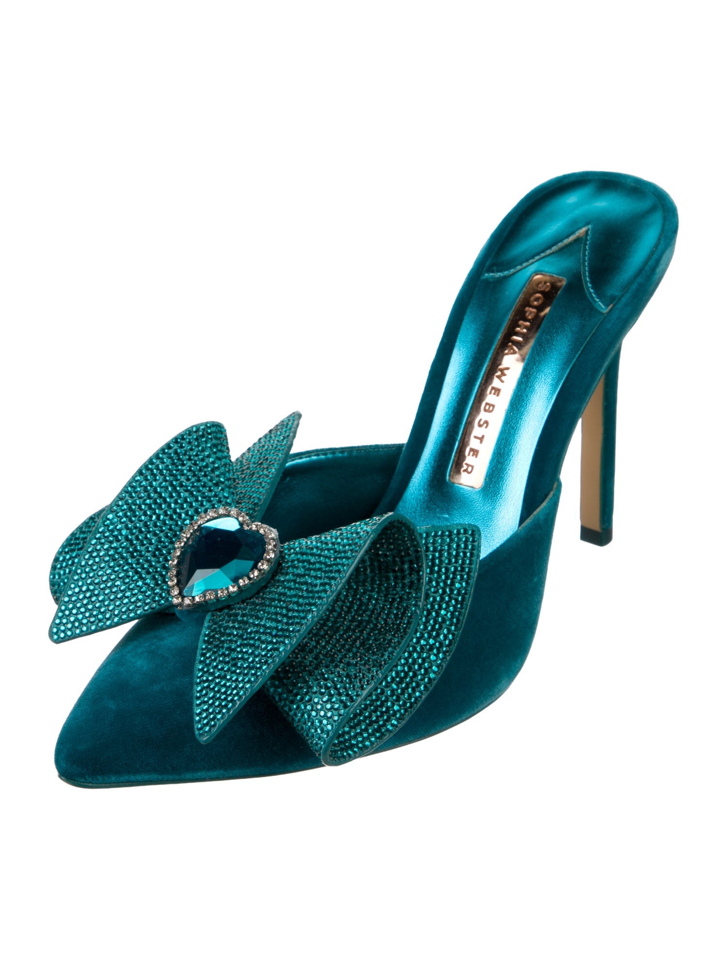 Sophia Webster Velvet Bow Accents Mules