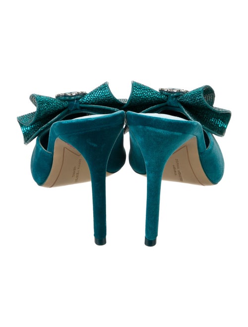 Sophia Webster Velvet Bow Accents Mules