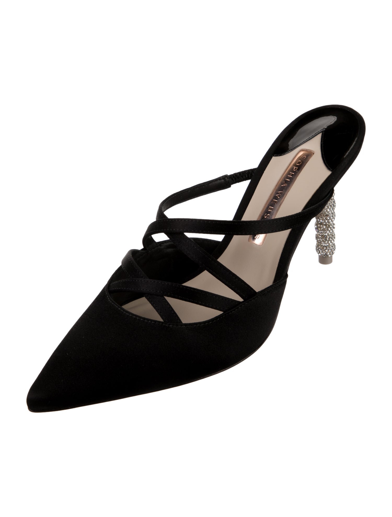 Sophia Webster Suede Crystal Embellishments Mules