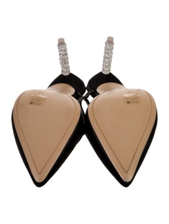 Sophia Webster Suede Crystal Embellishments Mules