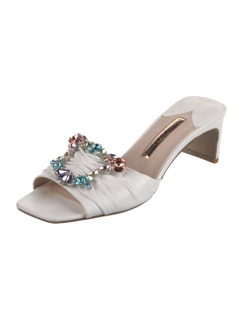 Sophia Webster Leather Crystal Embellishments Slides