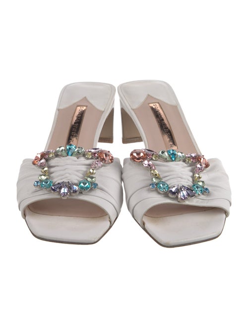 Sophia Webster Leather Crystal Embellishments Slides
