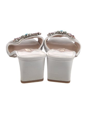 Sophia Webster Leather Crystal Embellishments Slides