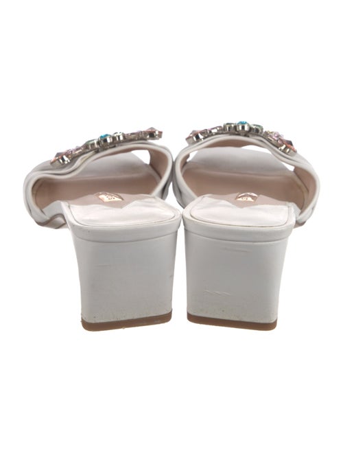 Sophia Webster Leather Crystal Embellishments Slides