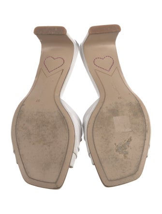 Sophia Webster Leather Crystal Embellishments Slides