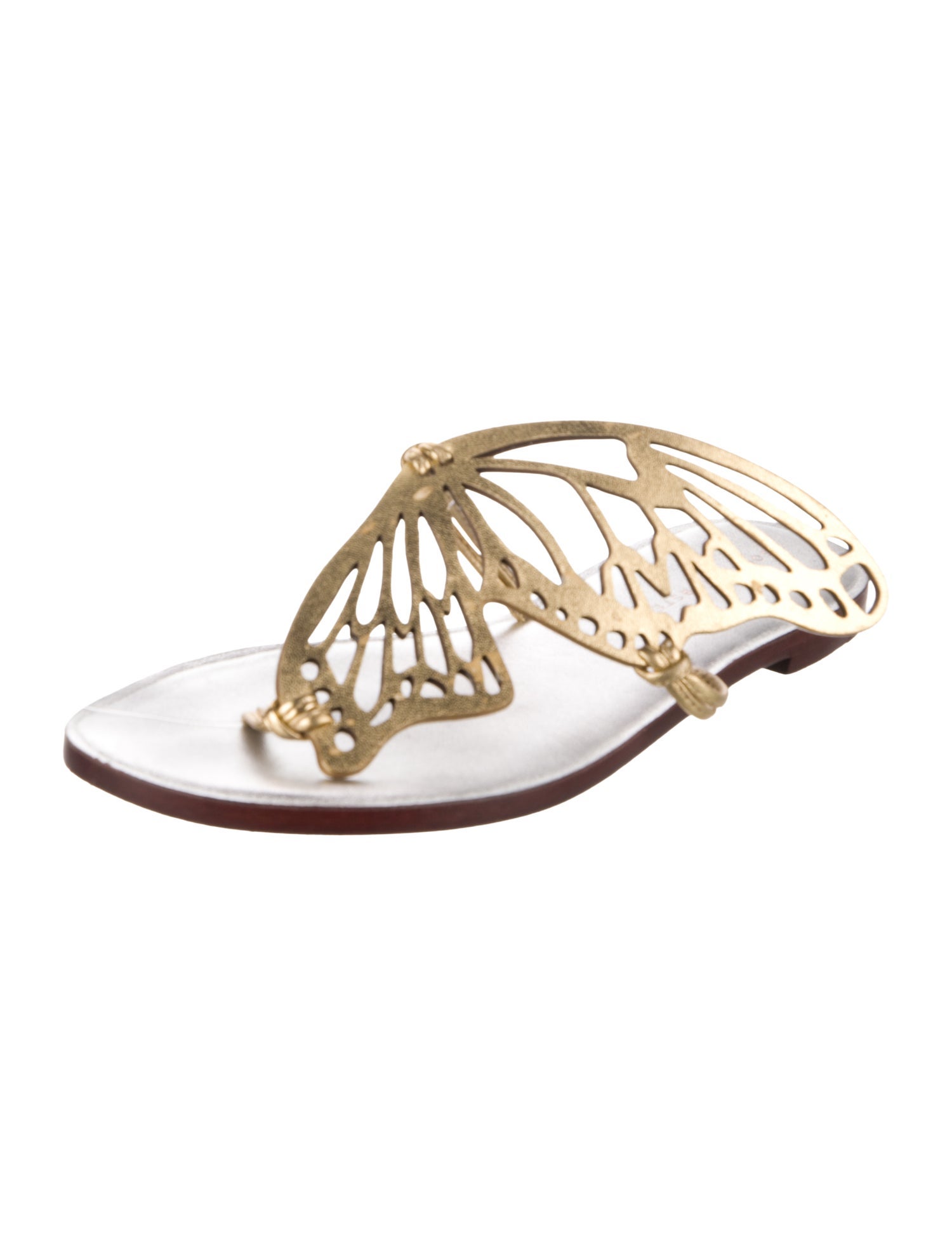 Sophia Webster Leather Lasercut Accents Slides