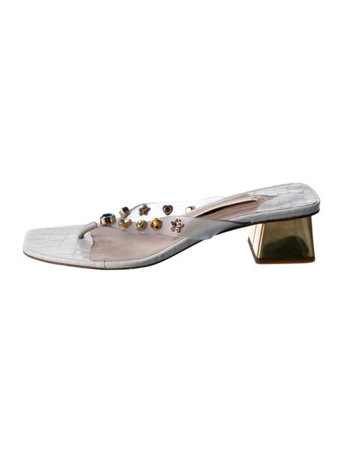 Sophia Webster Patent Leather Crystal Embellishments Slides