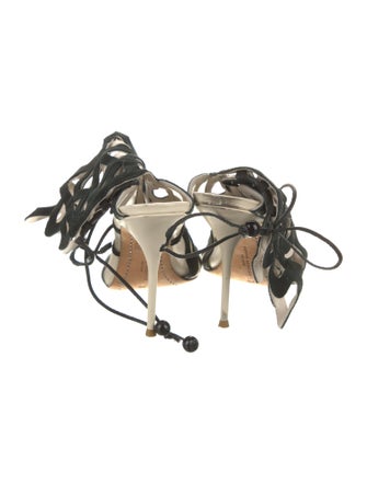 Sophia Webster Suede Colorblock Pattern Pumps