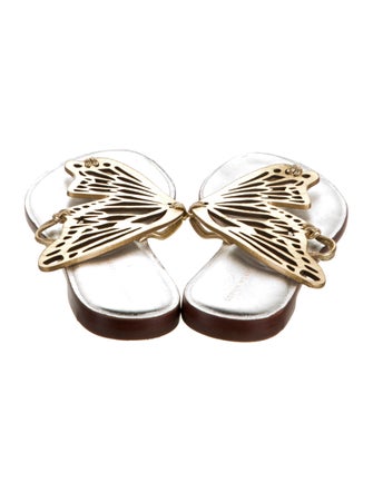 Sophia Webster Leather Animal Print Slides