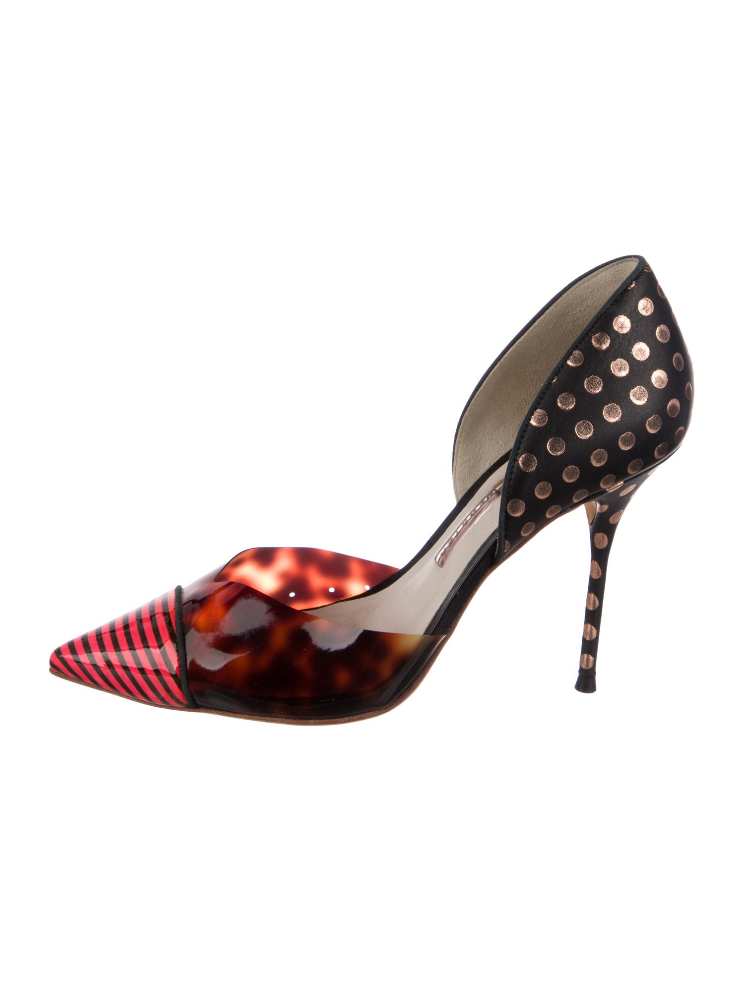 Sophia Webster Leather Animal Print D'Orsay Pumps