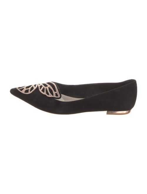 Sophia Webster Suede Embroidered Accent Ballet Flats