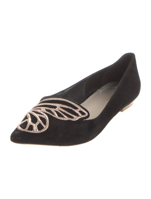 Sophia Webster Suede Embroidered Accent Ballet Flats