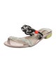 Sophia Webster Leather Colorblock Pattern Slides