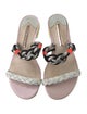 Sophia Webster Leather Colorblock Pattern Slides
