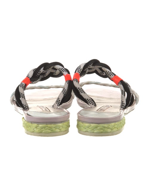 Sophia Webster Leather Colorblock Pattern Slides