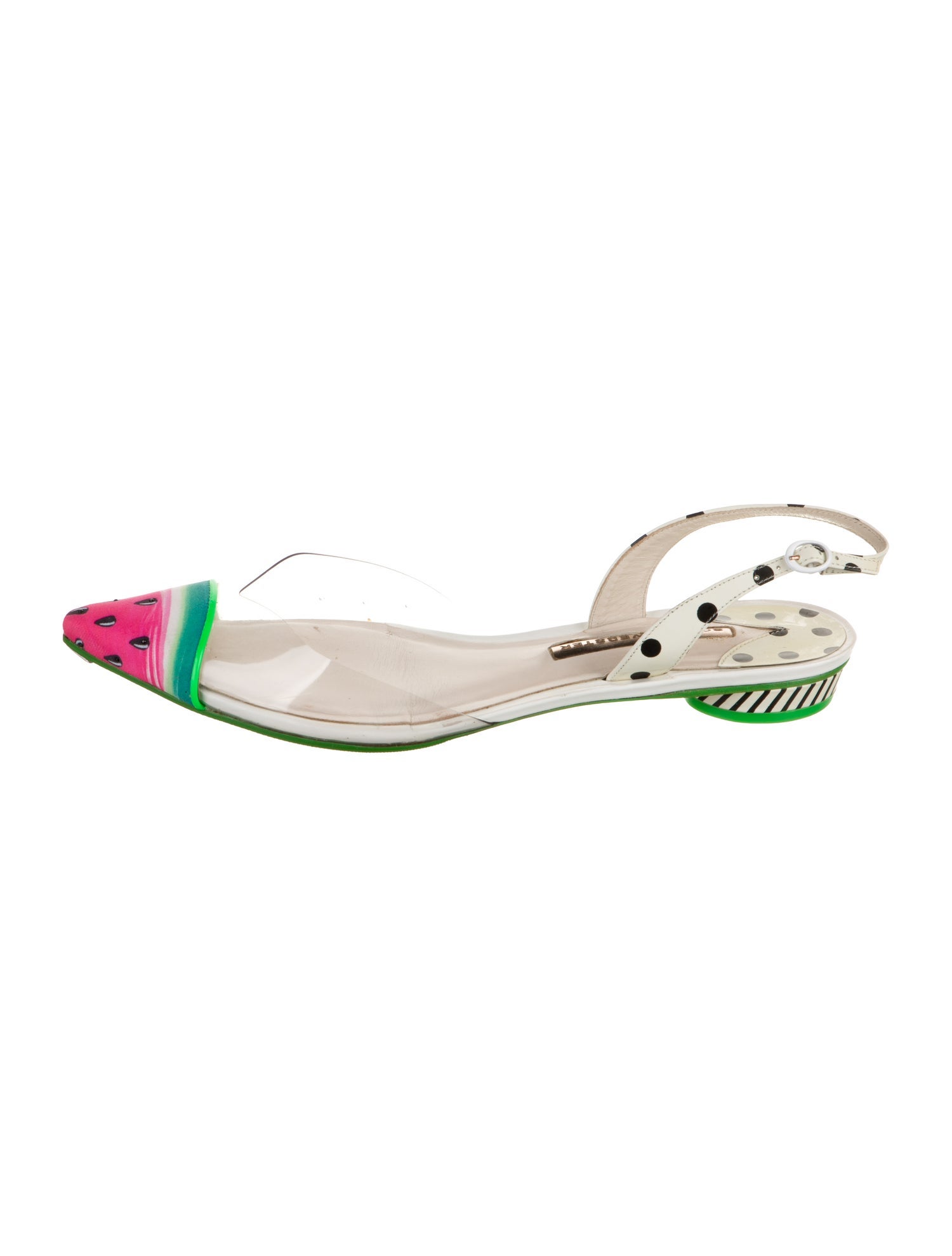 Sophia Webster PVC Printed Slingback Flats
