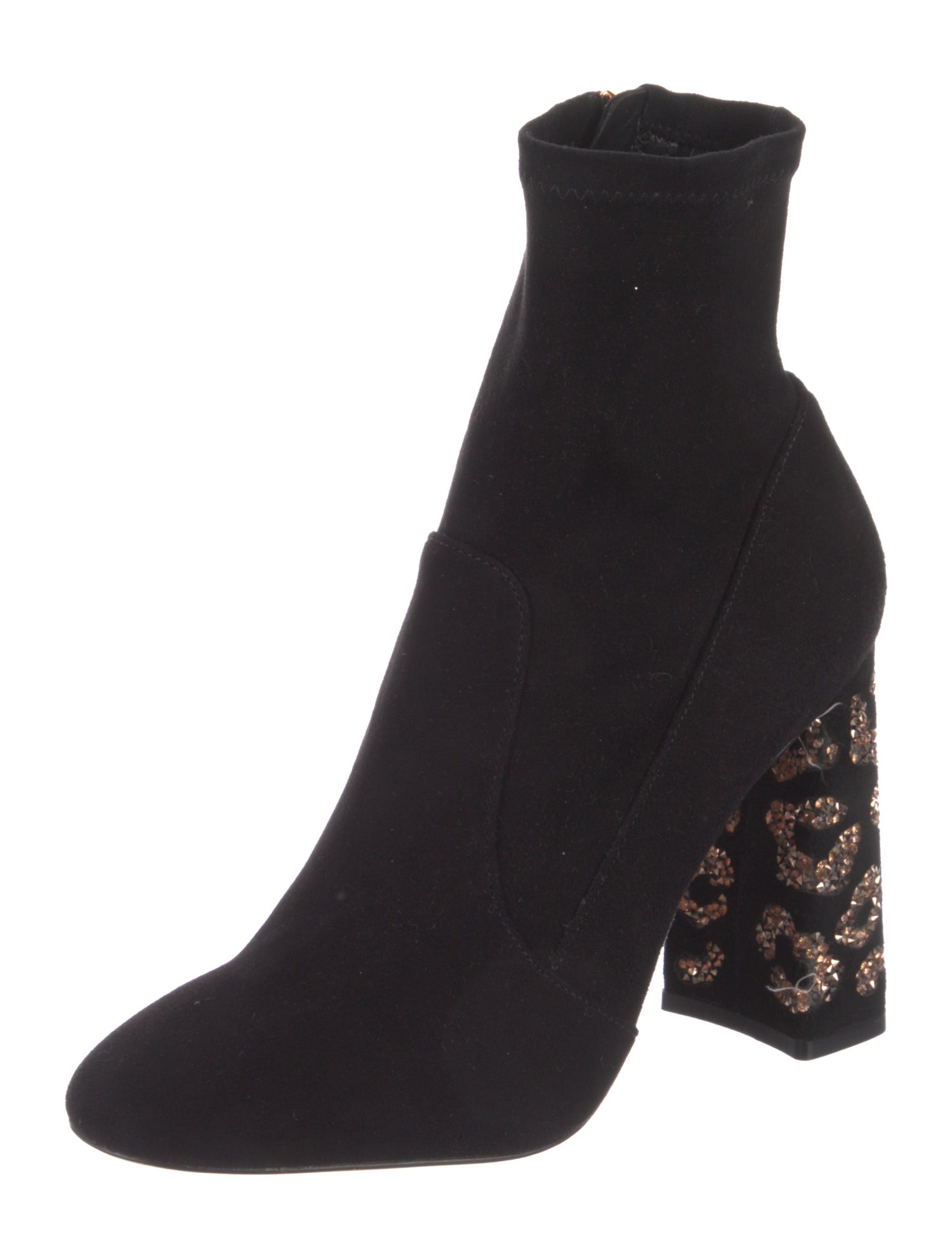 Sophia Webster Suede Crystal Embellishments Sock Boots