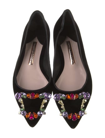 Sophia Webster Suede Glitter Accents Flats