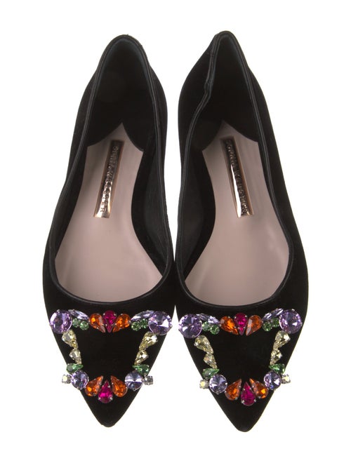 Sophia Webster Suede Glitter Accents Flats