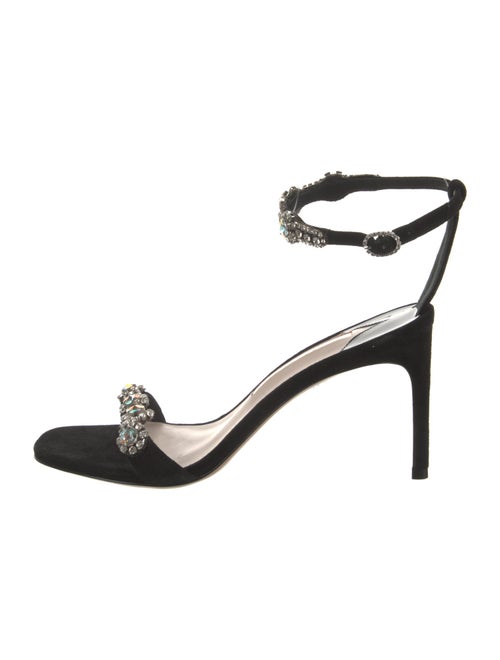 Sophia Webster Suede Crystal Embellishments Sandals