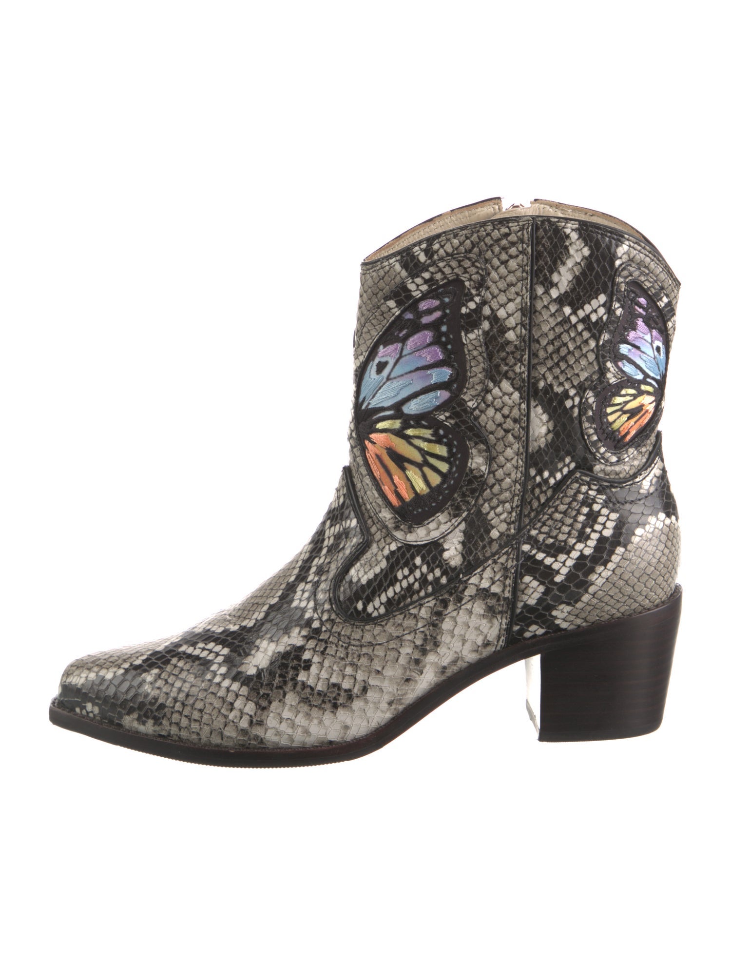 Sophia Webster Leather Animal Print Western Boots