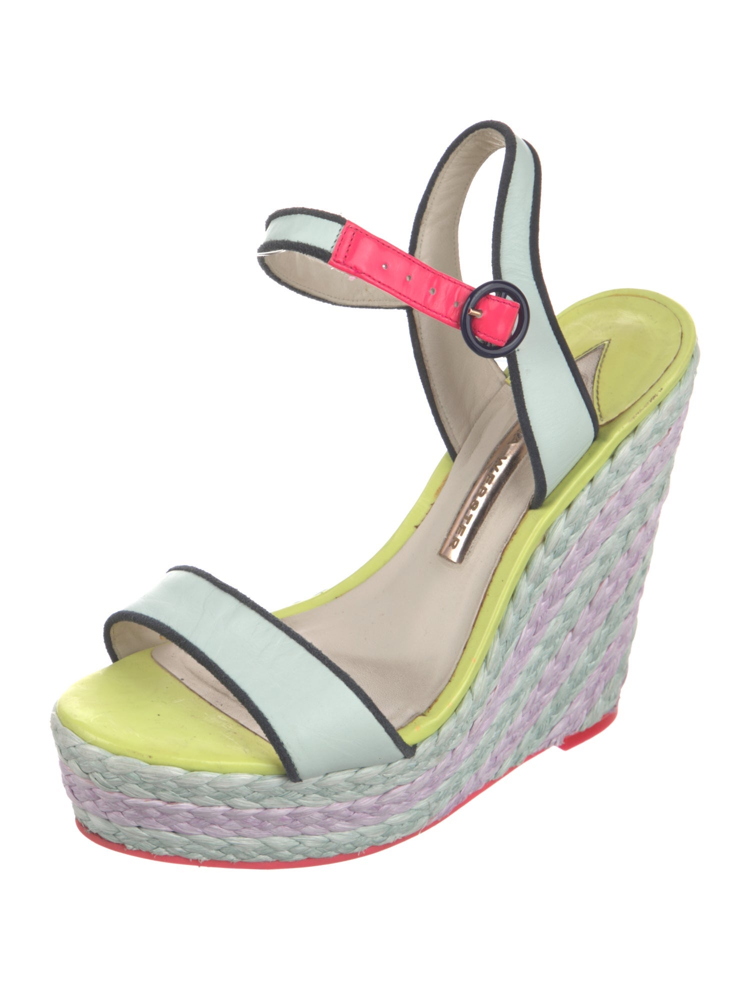 Sophia Webster Leather Printed Slingback Pumps