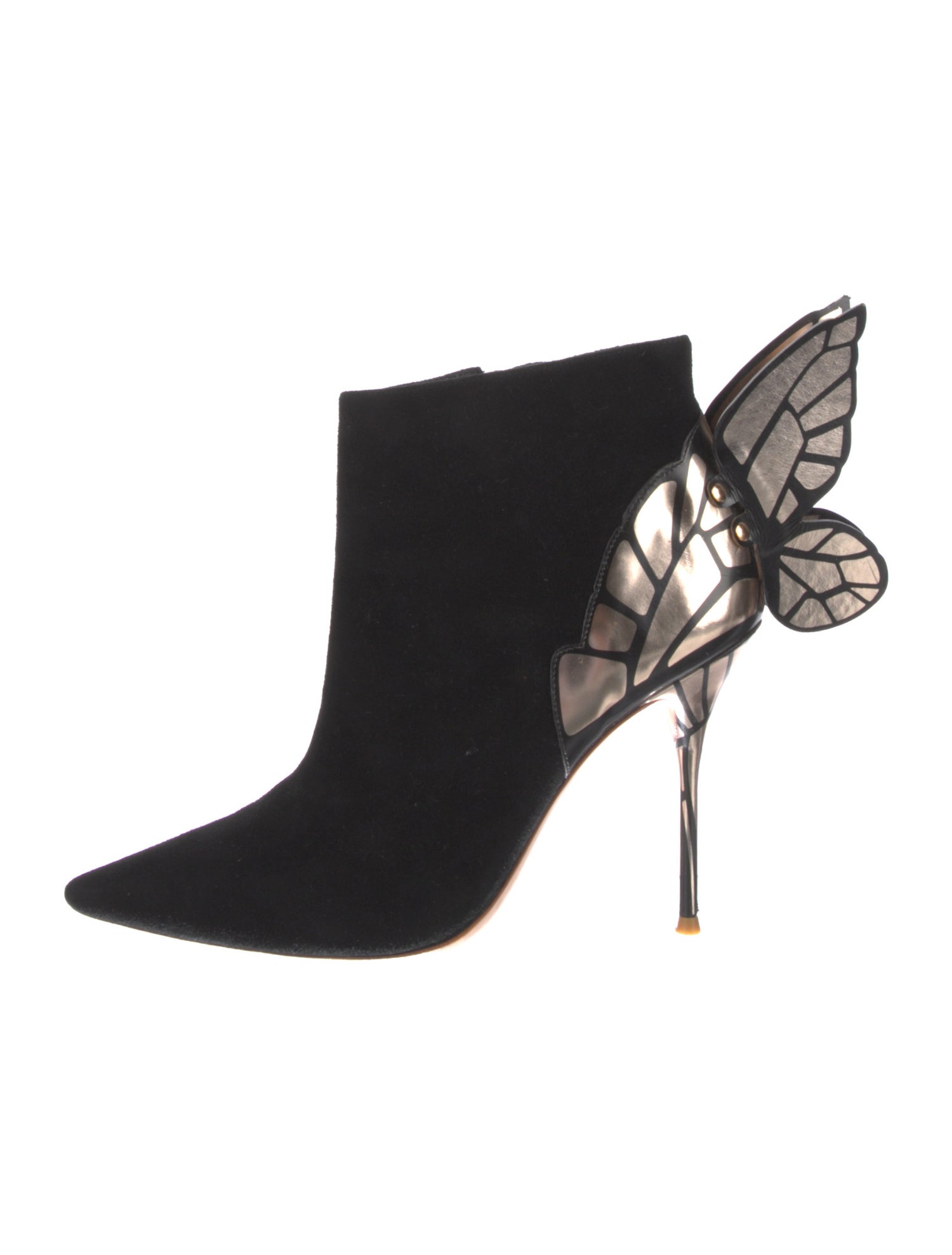 Sophia Webster Suede Leather Trim Embellishment Lace-Up Boots