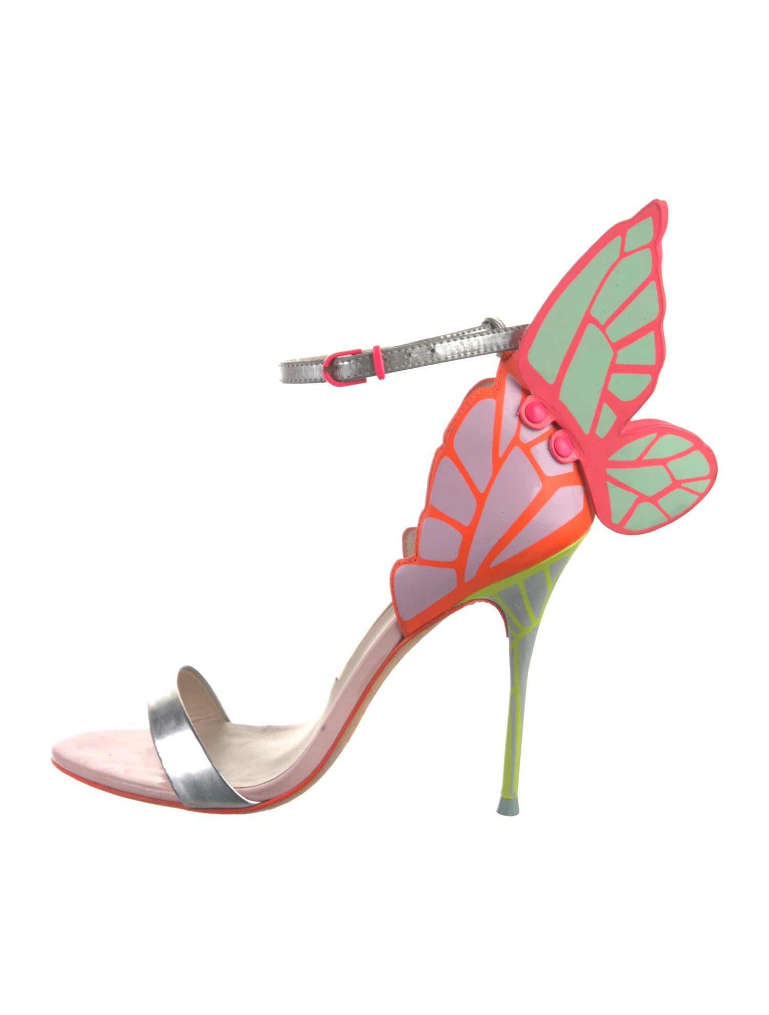 Sophia Webster Leather Colorblock Pattern Sandals