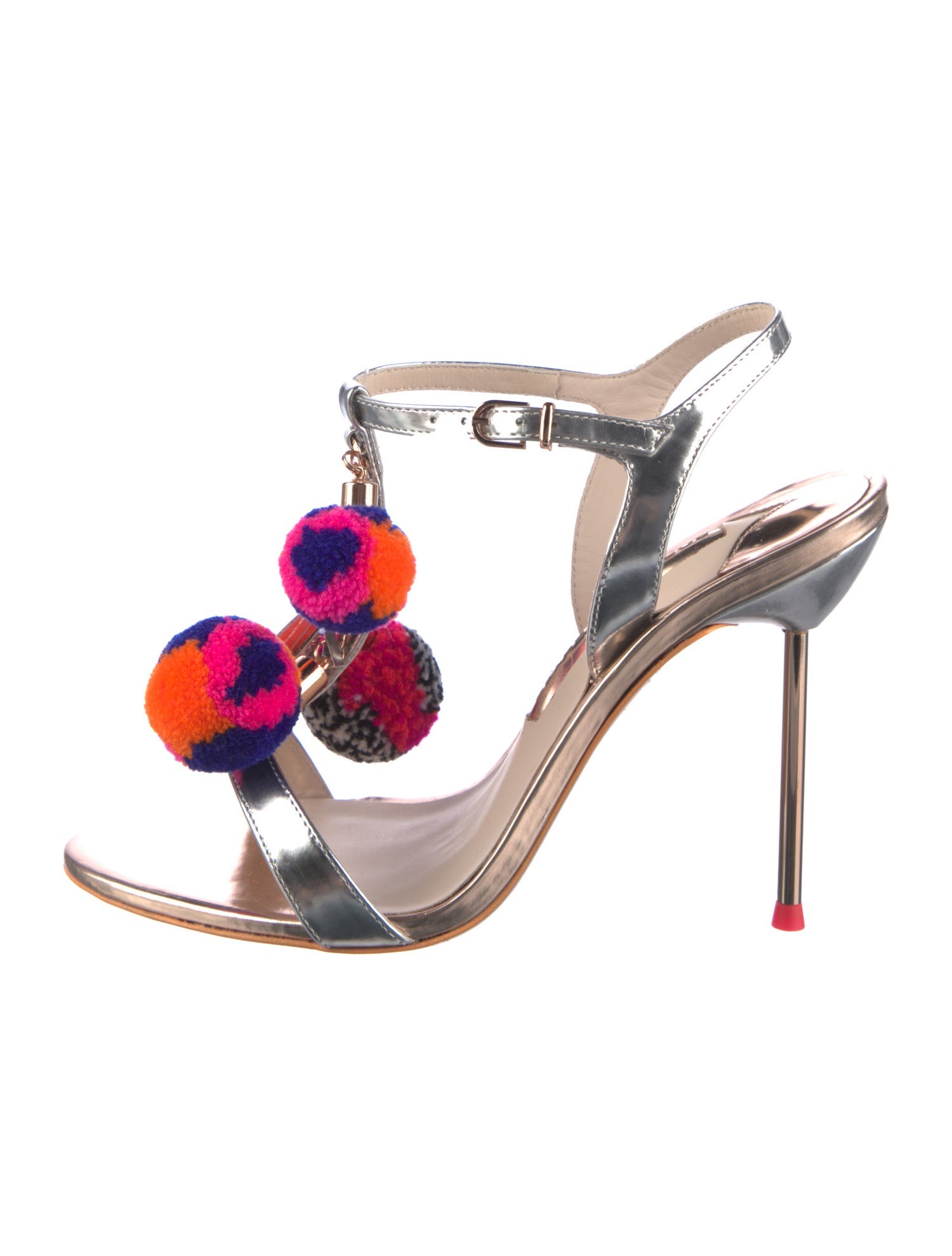 Sophia Webster Patent Leather Tassel Accents T-Strap Pumps