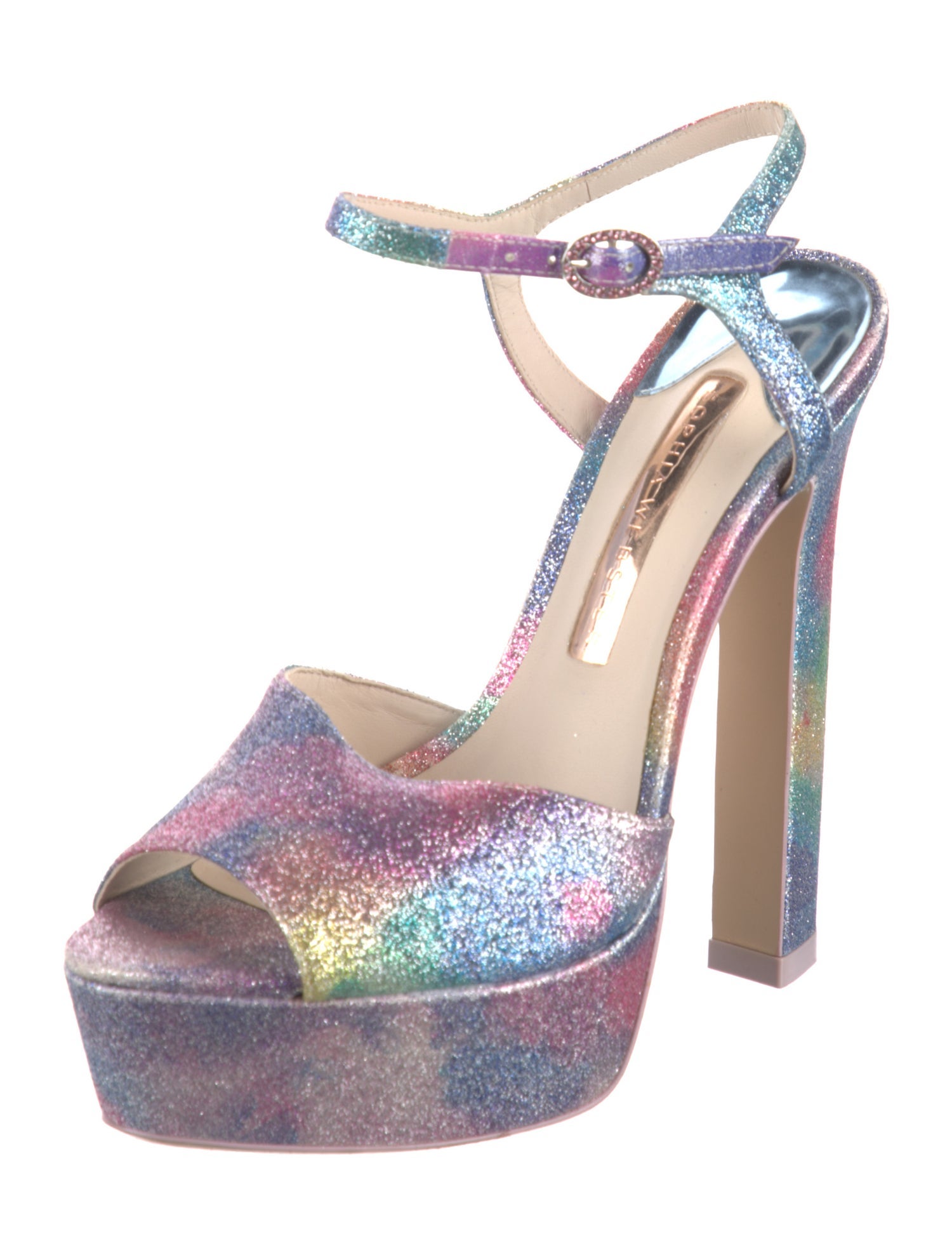 Sophia Webster Glitter Tie-Dye Print Sandals
