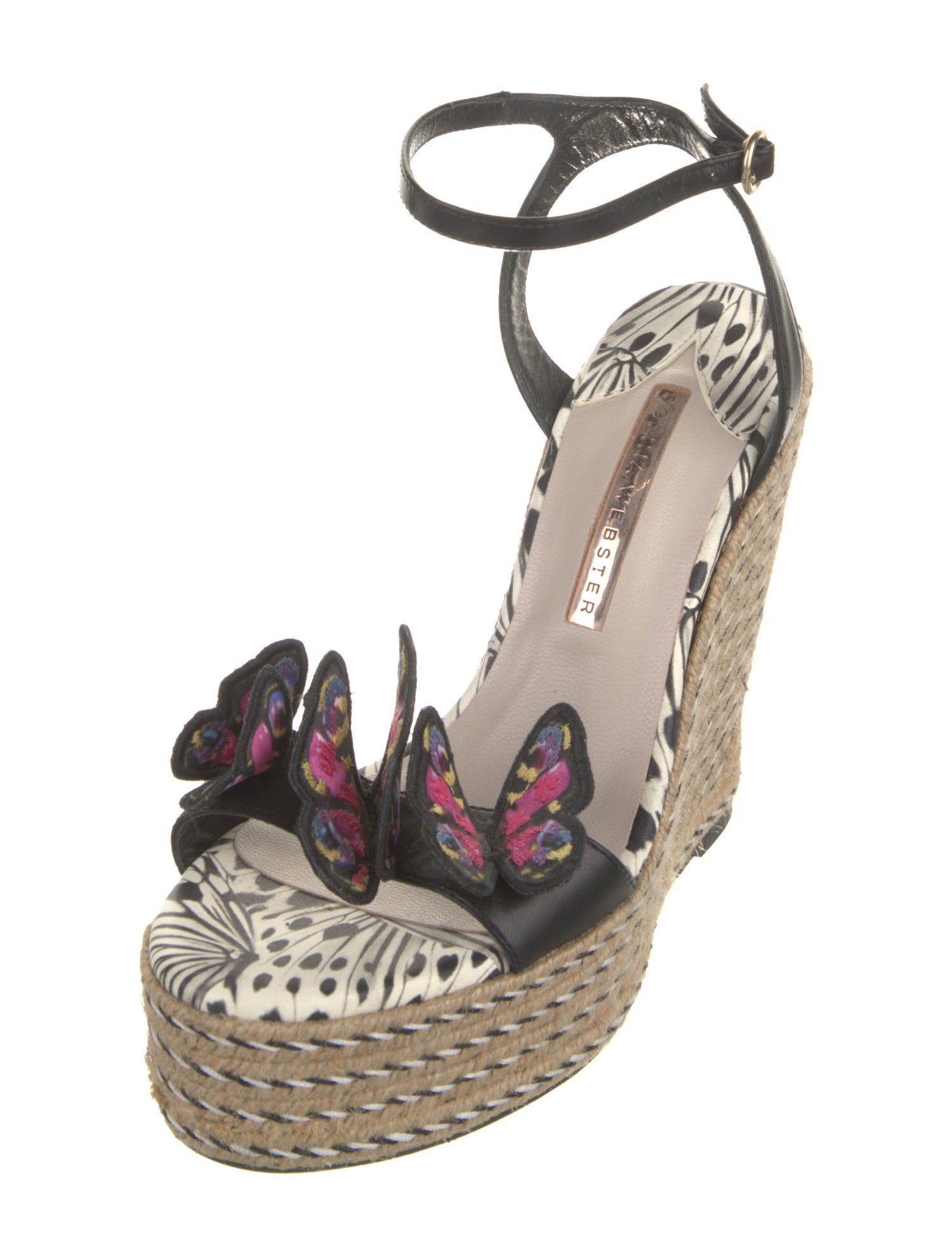 Sophia Webster Leather Printed Espadrilles