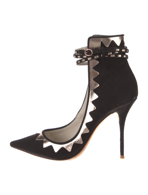 Sophia Webster Suede Colorblock Pattern Pumps