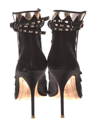 Sophia Webster Suede Colorblock Pattern Pumps