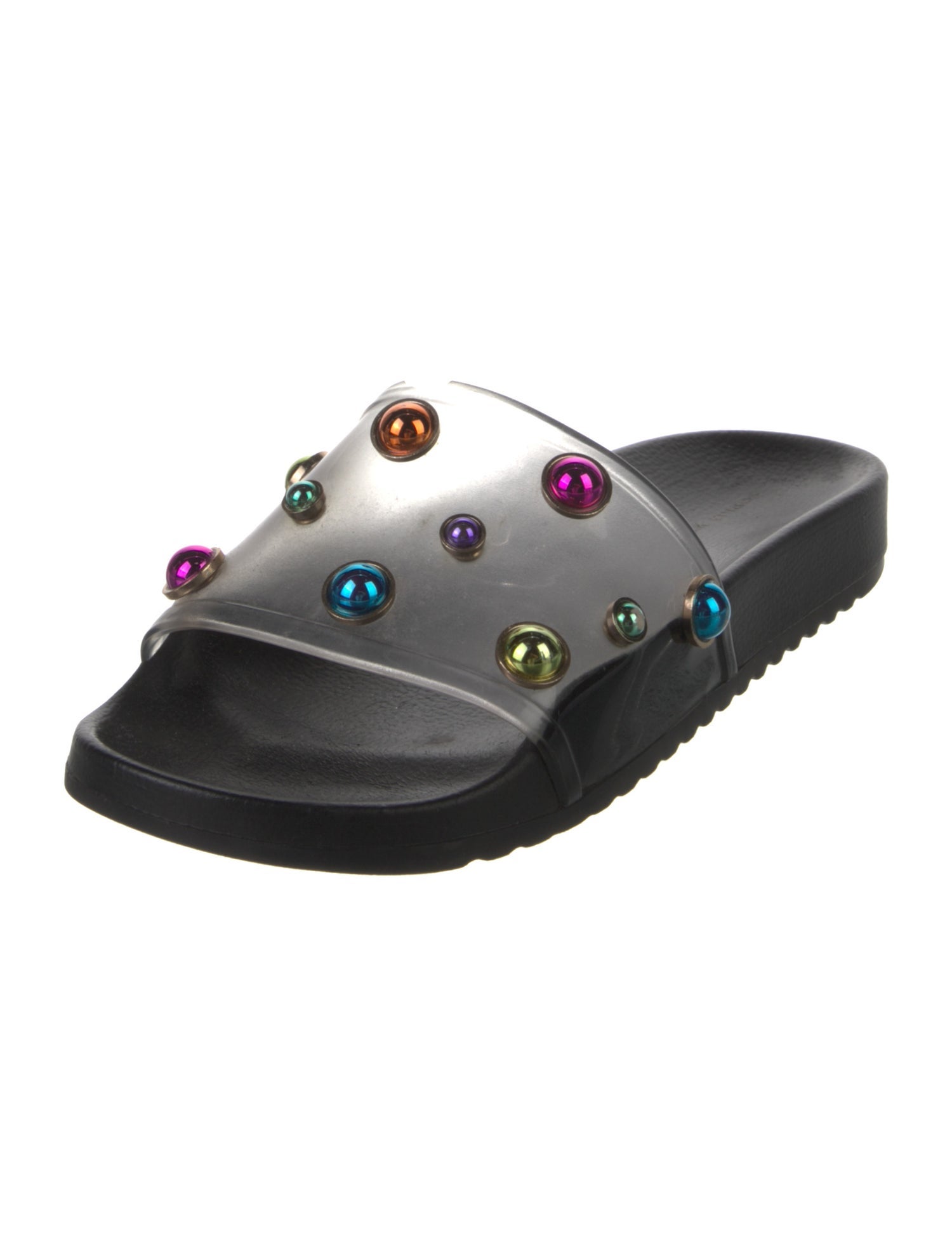 Sophia Webster PVC Polka Dot Print Slides