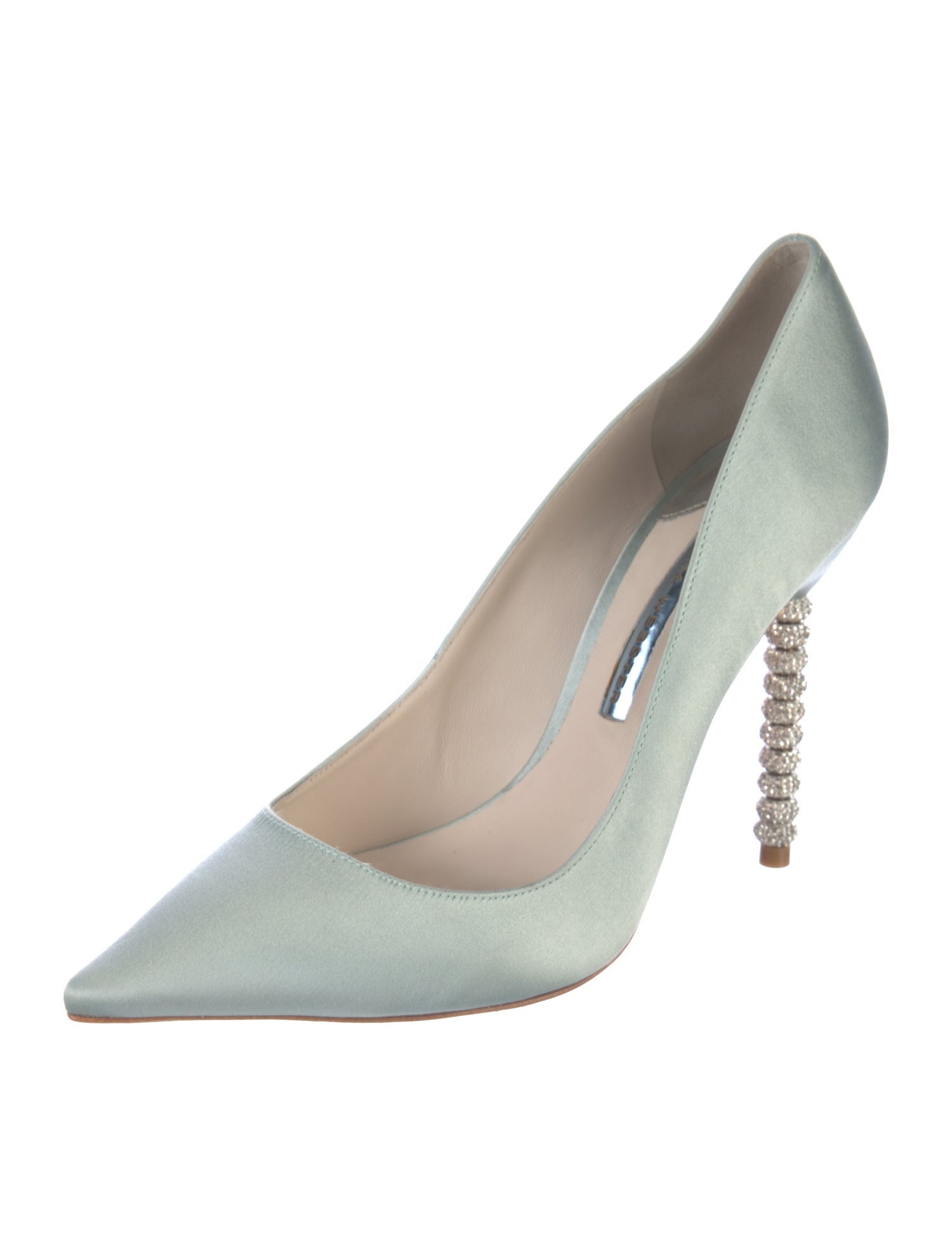 Sophia Webster Satin Crystal Embellishments Pumps
