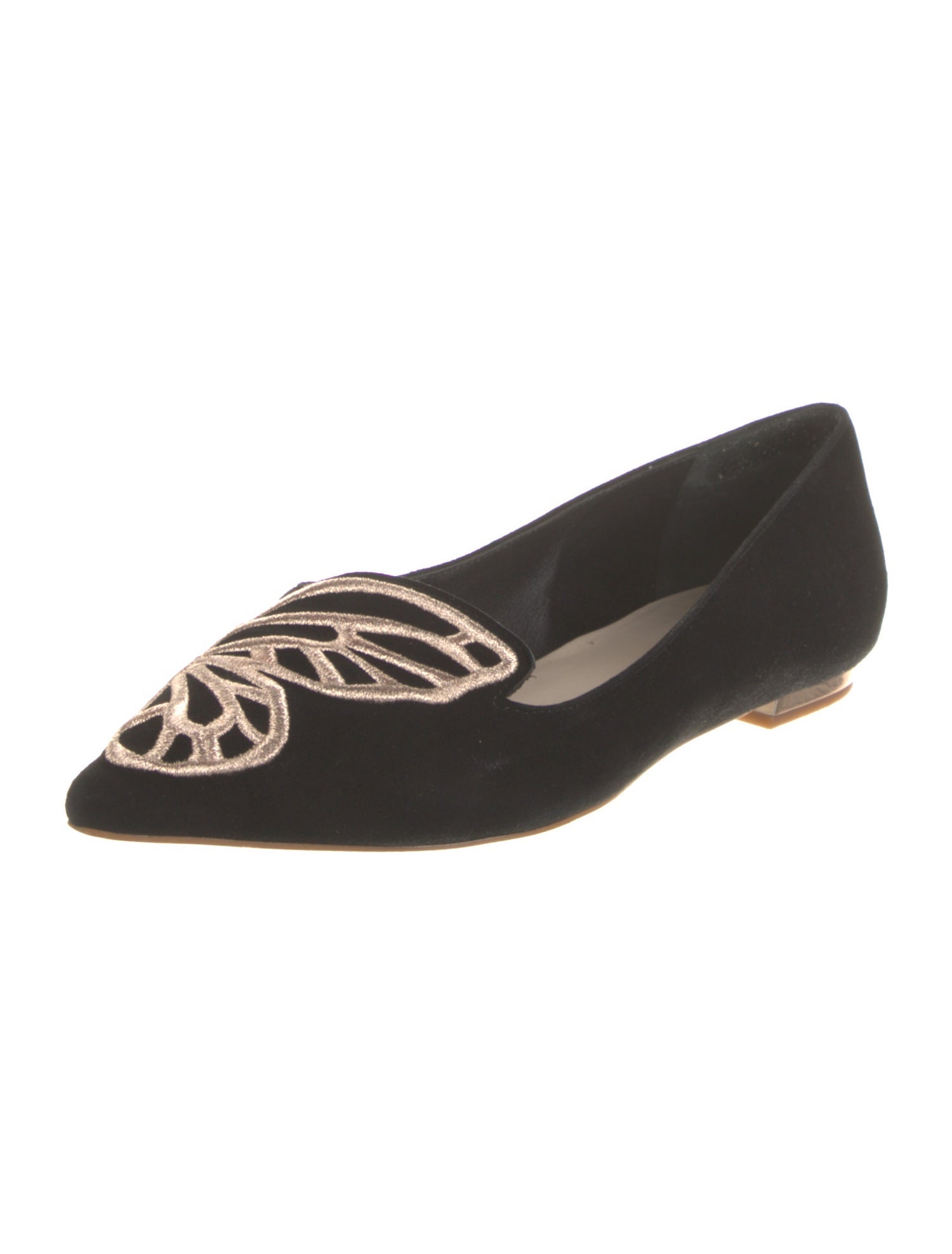 Sophia Webster Suede Embroidered Accent Ballet Flats