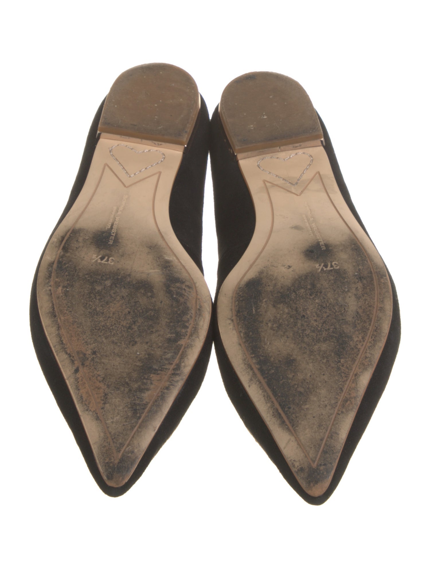 Sophia Webster Suede Embroidered Accent Ballet Flats