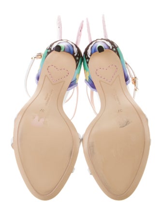 Sophia Webster Patent Leather Animal Print Sandals