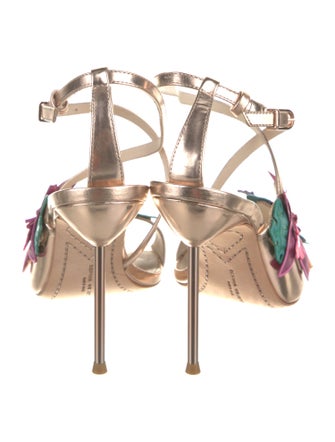 Sophia Webster Patent Leather Colorblock Pattern Slingback Sandals