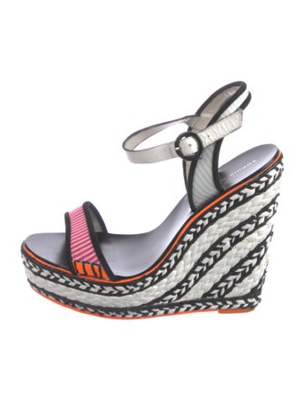 Sophia Webster Leather Printed Slingback Sandals