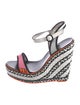 Sophia Webster Leather Printed Slingback Sandals