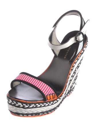 Sophia Webster Leather Printed Slingback Sandals