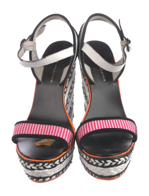 Sophia Webster Leather Printed Slingback Sandals