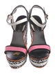 Sophia Webster Leather Printed Slingback Sandals