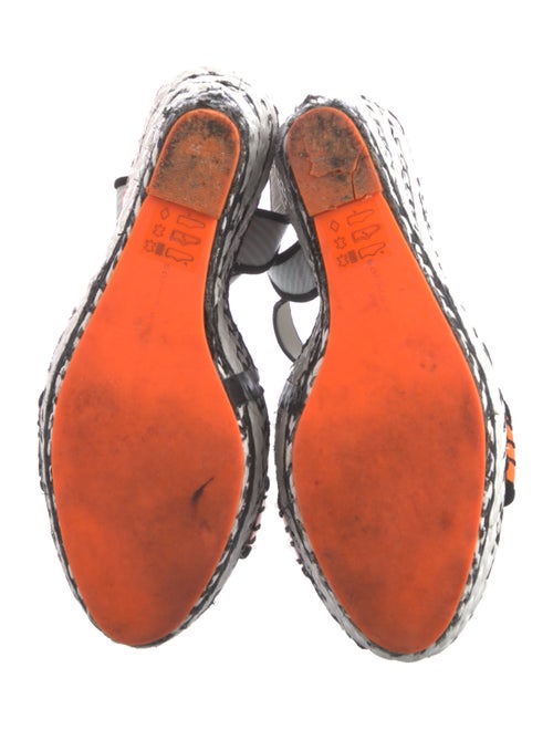 Sophia Webster Leather Printed Slingback Sandals