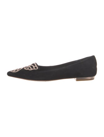Sophia Webster Suede Embroidered Accent Flats