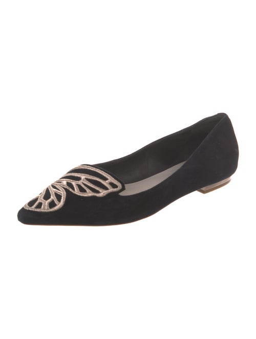 Sophia Webster Suede Embroidered Accent Flats